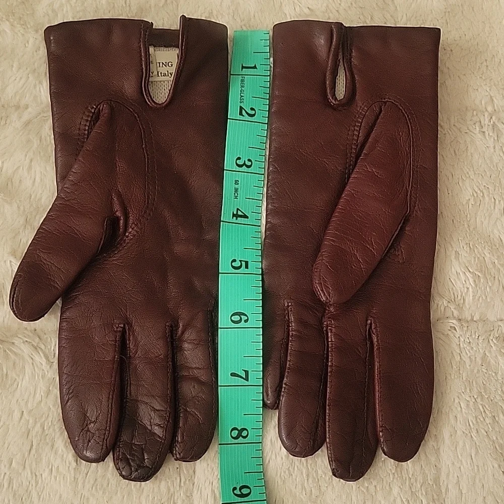 Shalimar Women's Leather Gloves Made In Italy Size 6.5